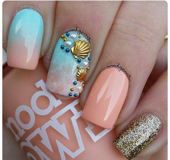 10 disenos de unas gelish para la playa que te enc 1 - Uñas veraniegas: Ideas de diseños para el verano 2025